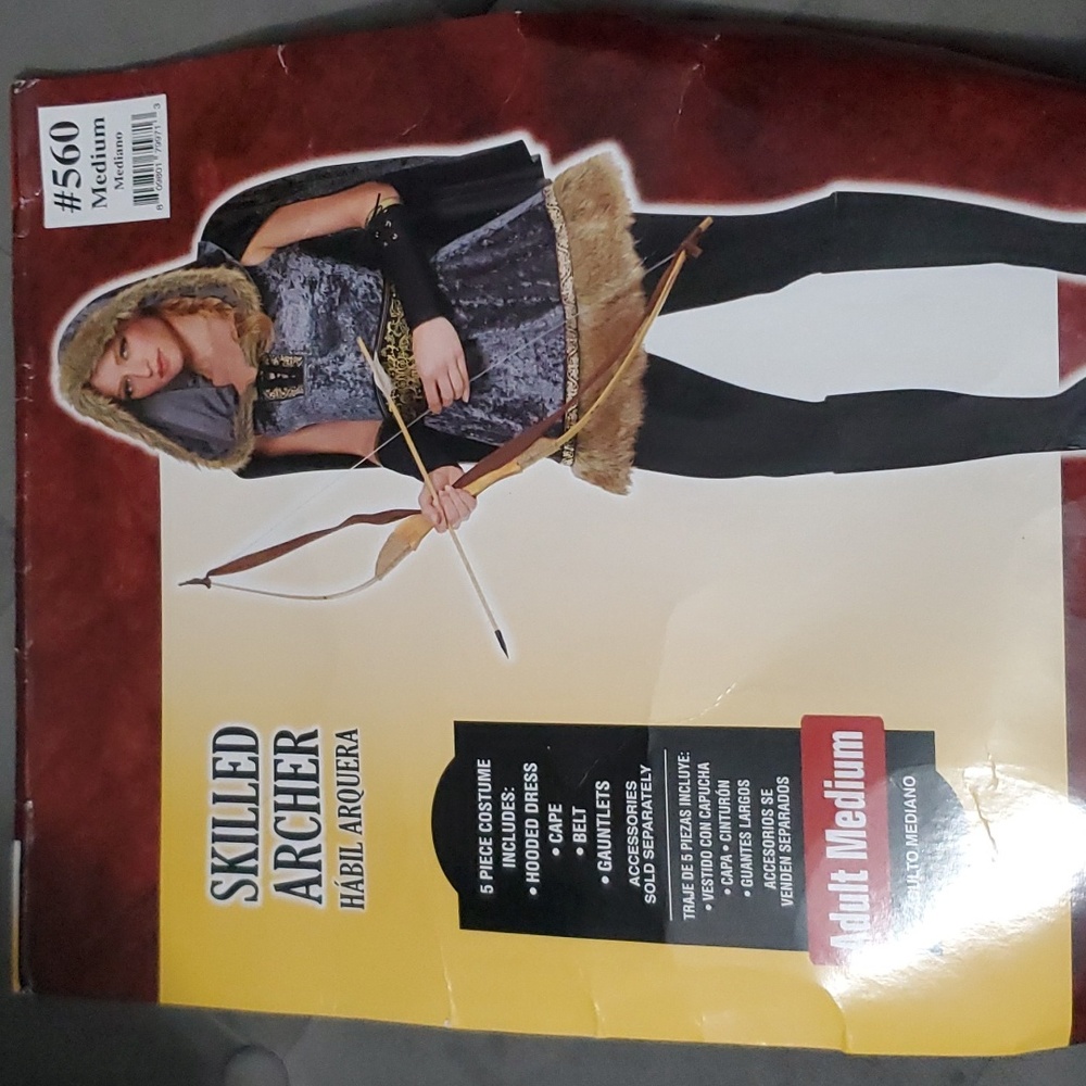 Skilled Archer Halloween costume, size adult medium